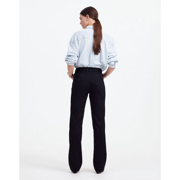 NWT Alexa Chung‎ for Madewell High-Rise Straight Jean 100% Cotton Black Denim 28 - Picture 3 of 14